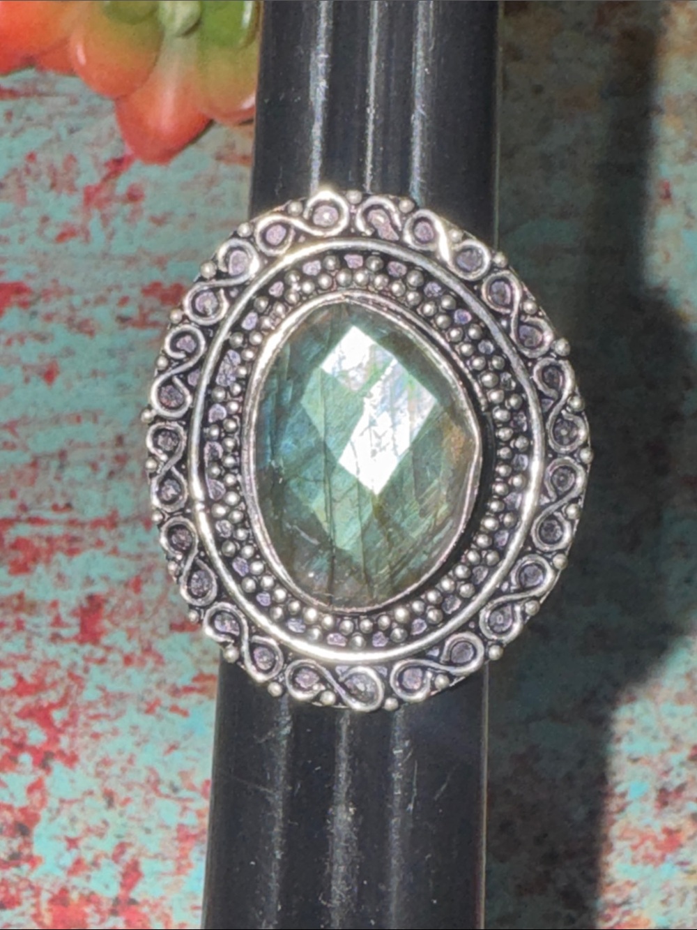 Silver Labradorite Ring - Picture 10 of 10